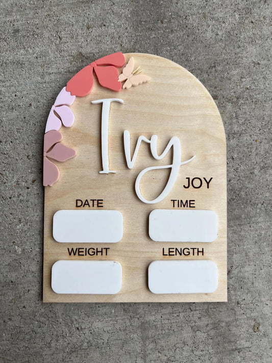 Birth Stat Floral Arch - Digital Download SVG