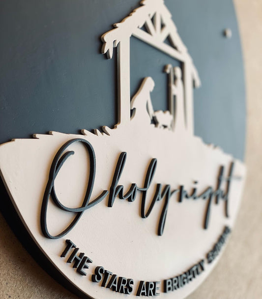 O Holy Night - Wood Sign
