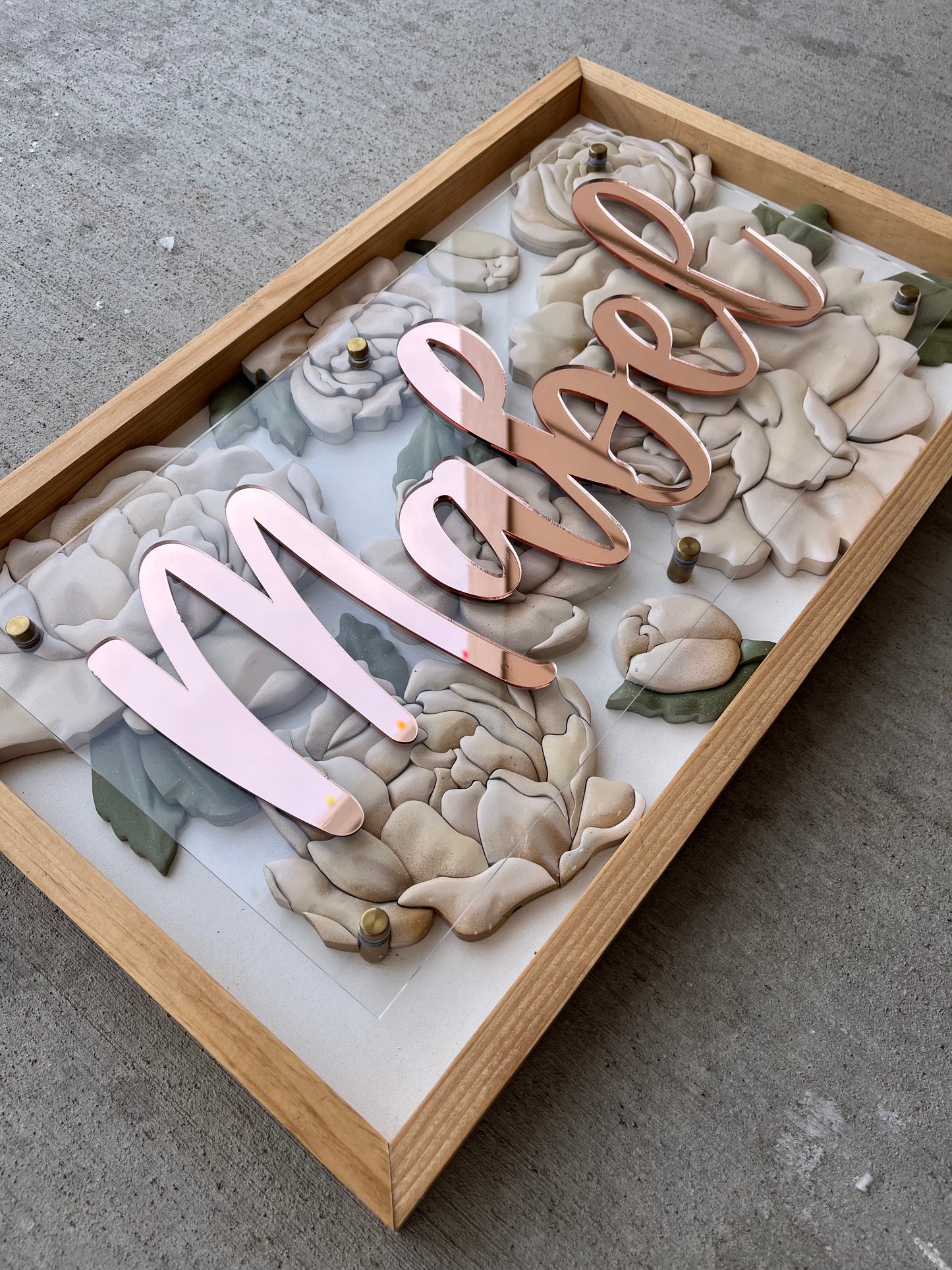 Mabel Floral Nursery Sign - Wood Sign