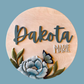 Dakota Floral Nursery Sign - Wood Sign