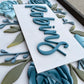 Robins Floral Name Sign