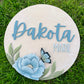 Dakota Floral Nursery Sign - Wood Sign