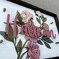 Holman Last Name - Floral Sign