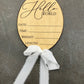 Lace Birth Announcement - Hello World