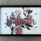 Holman Last Name - Floral Sign