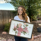 Holman Last Name - Floral Sign