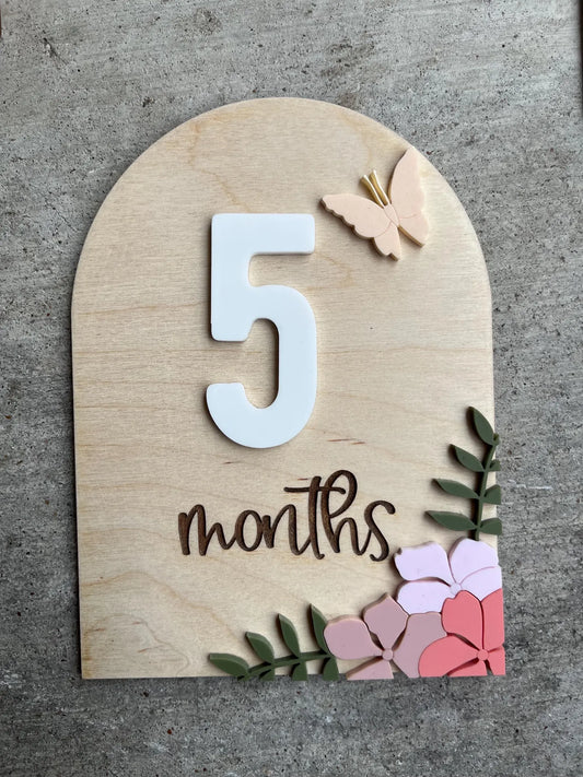 Birth Stat Floral Arch -  Digital Download SVG
