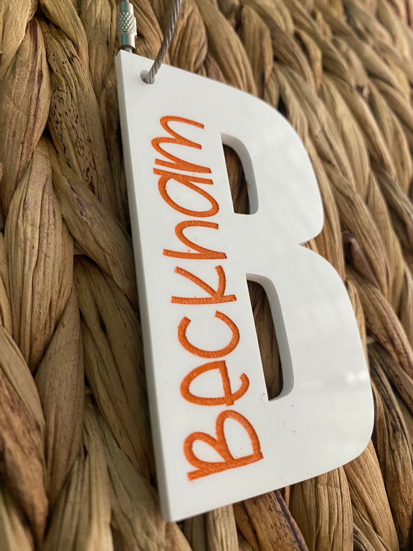 Personalized Letter Name Backpack Tag - Keychain- Back to School