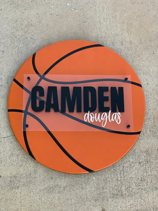 Camden Basketball Nursery Sign