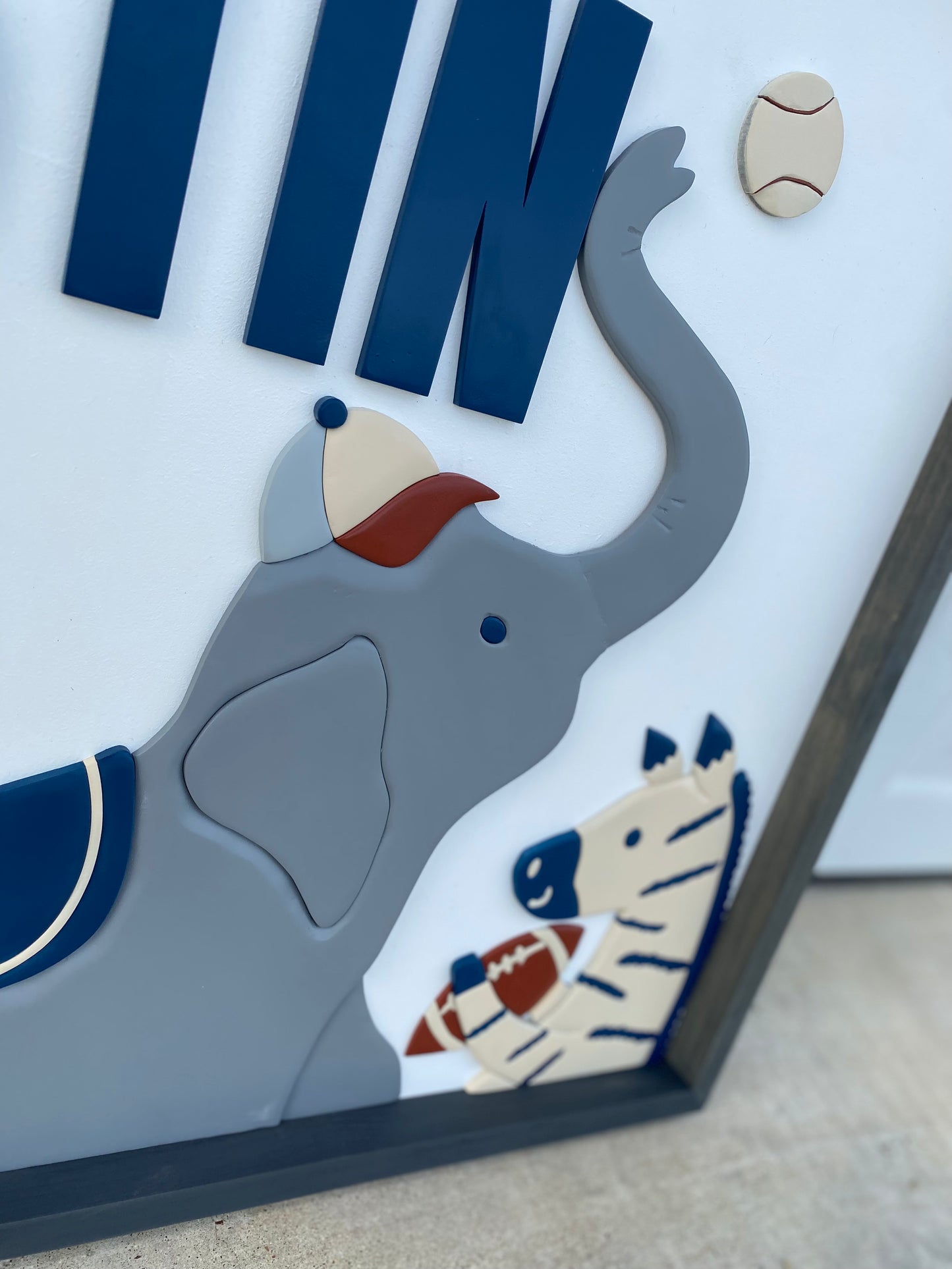 Austin Sporty Animals Nursery Sign