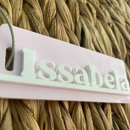 Personalized Rectangle Name Backpack Tag - Keychain- Back to School