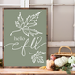 Hello Fall Wood Sign