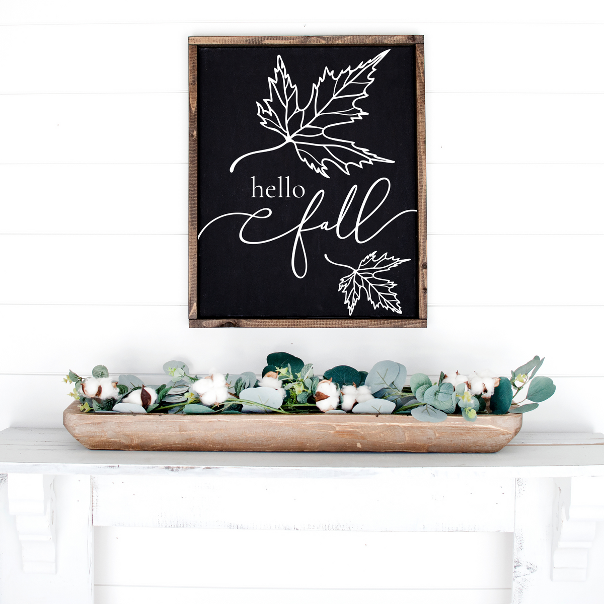 Hello Fall Wood Sign
