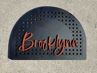 Custom Name Rattan Cane - Wood Sign