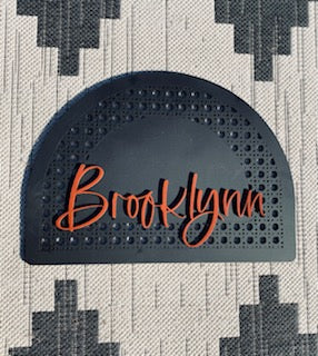 Custom Name Rattan Cane - Wood Sign