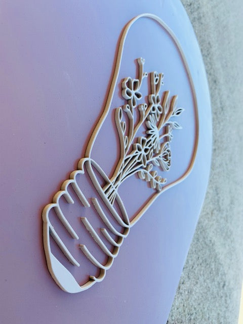 Boho Light Bulb Arch- Wood Sign