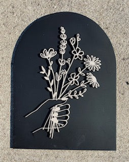 Hand Bouquet Arch- Wood Sign