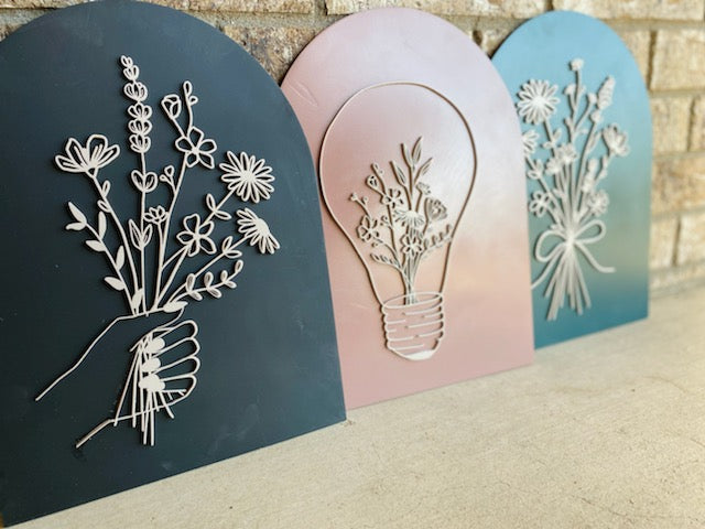 Boho Arch Trio- Wood Sign