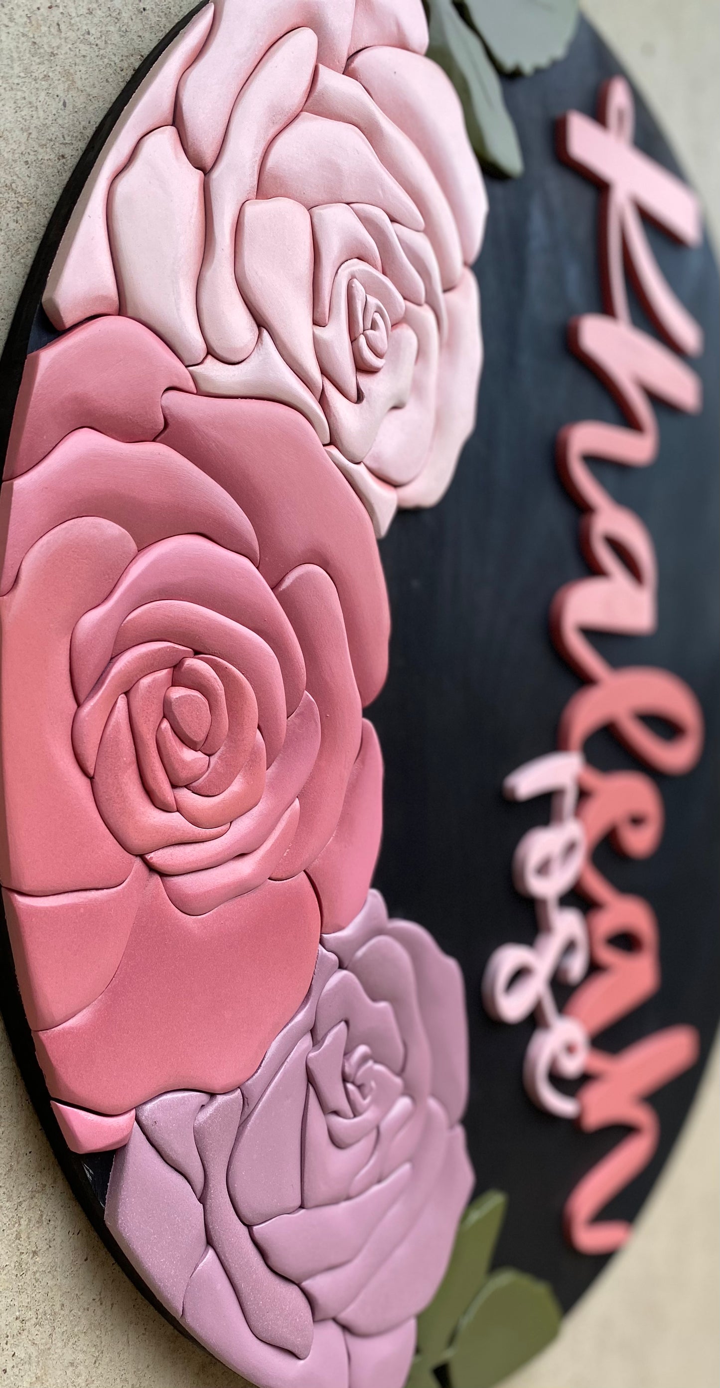 Khaleah Triple Rose Nursery Sign