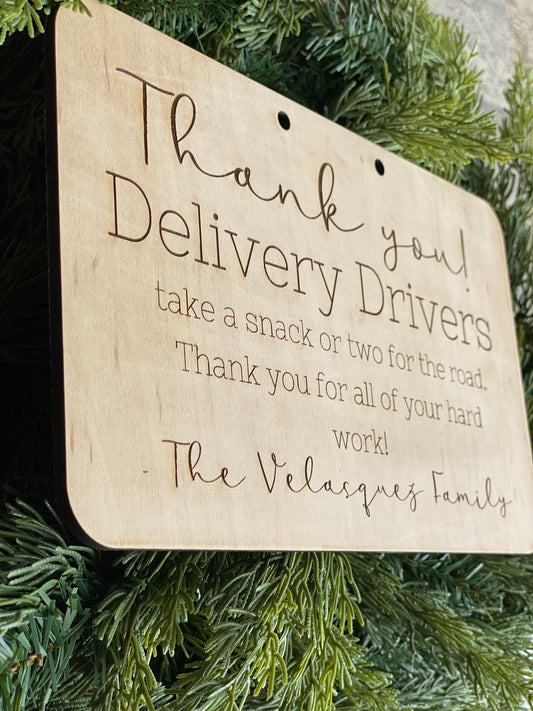 Thank You Delivery Drivers