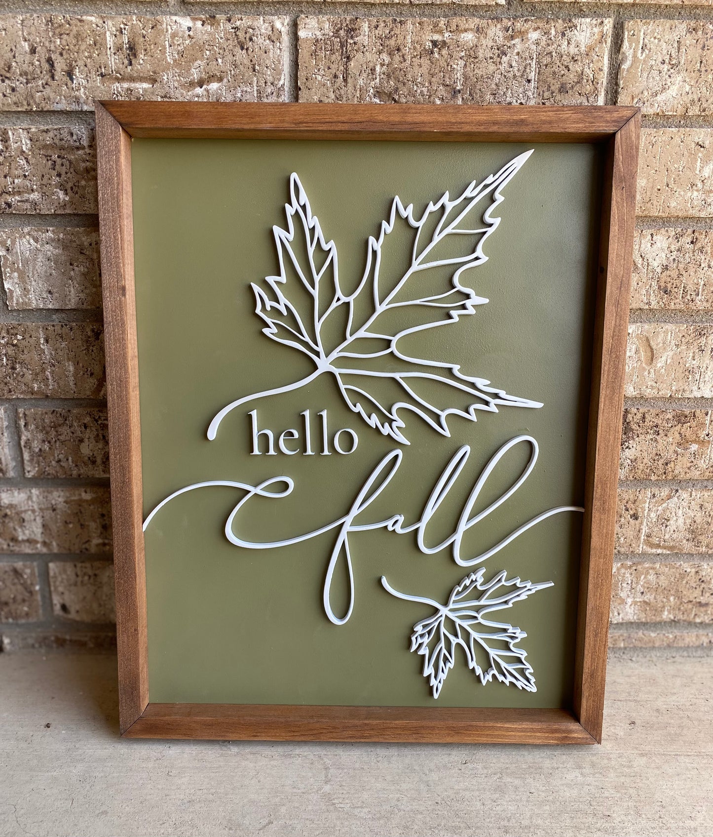 Hello Fall Wood Sign