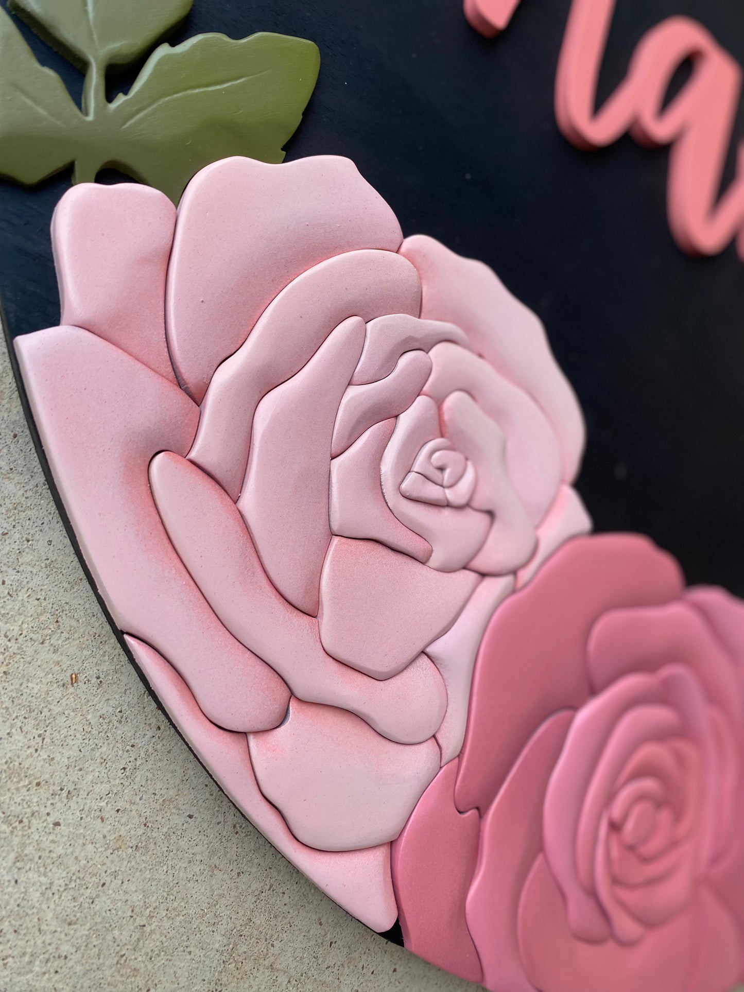 Khaleah Triple Rose Nursery Sign