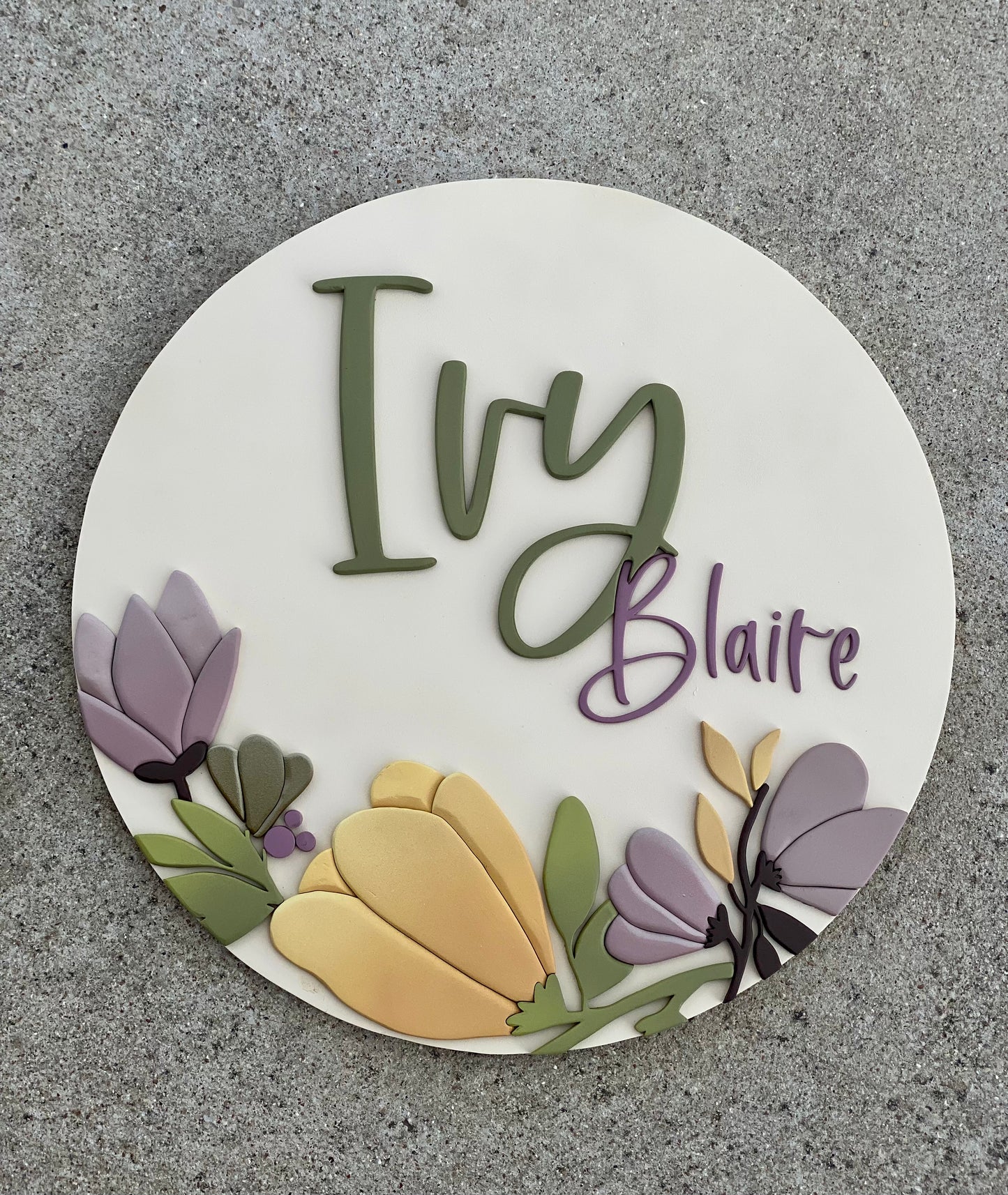 Ivy Floral Nursery Sign - Wood Sign
