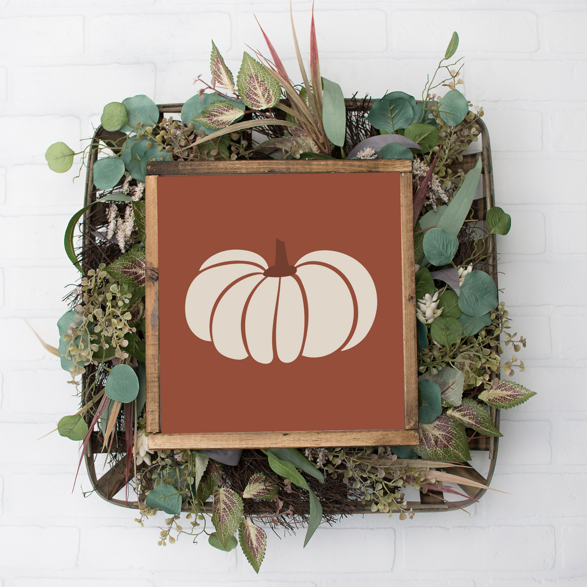 Fall Pumpkin Wood Sign
