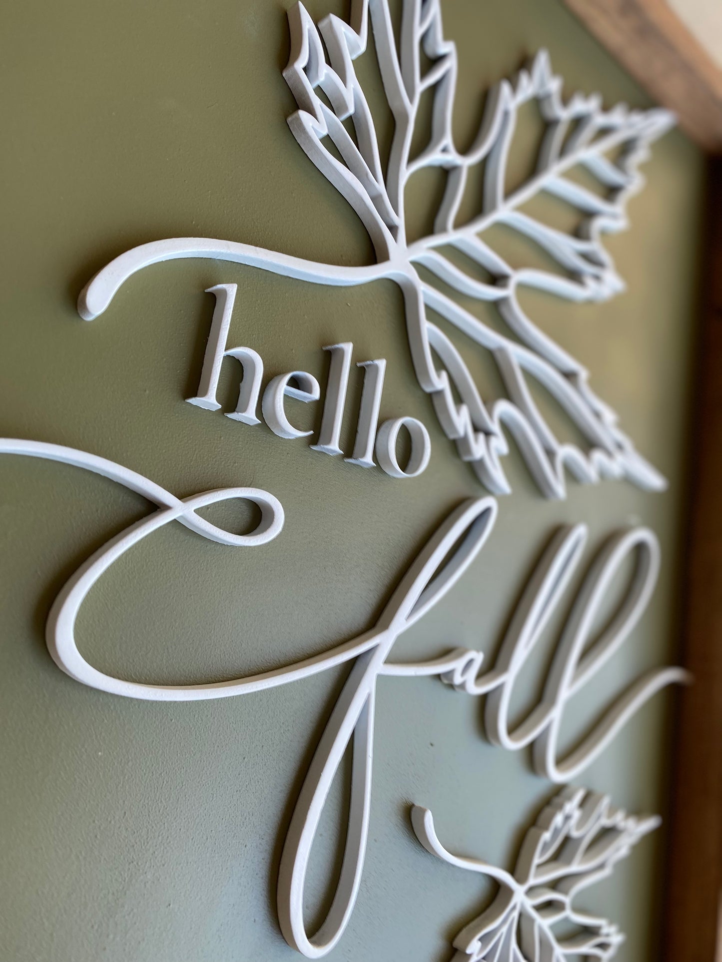 Hello Fall Wood Sign