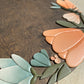 Boho Coral/Mint Ivy Floral Nursery Sign - Wood Sign
