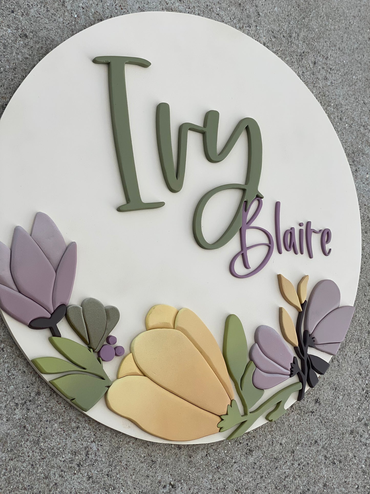 Ivy Floral Nursery Sign - Wood Sign