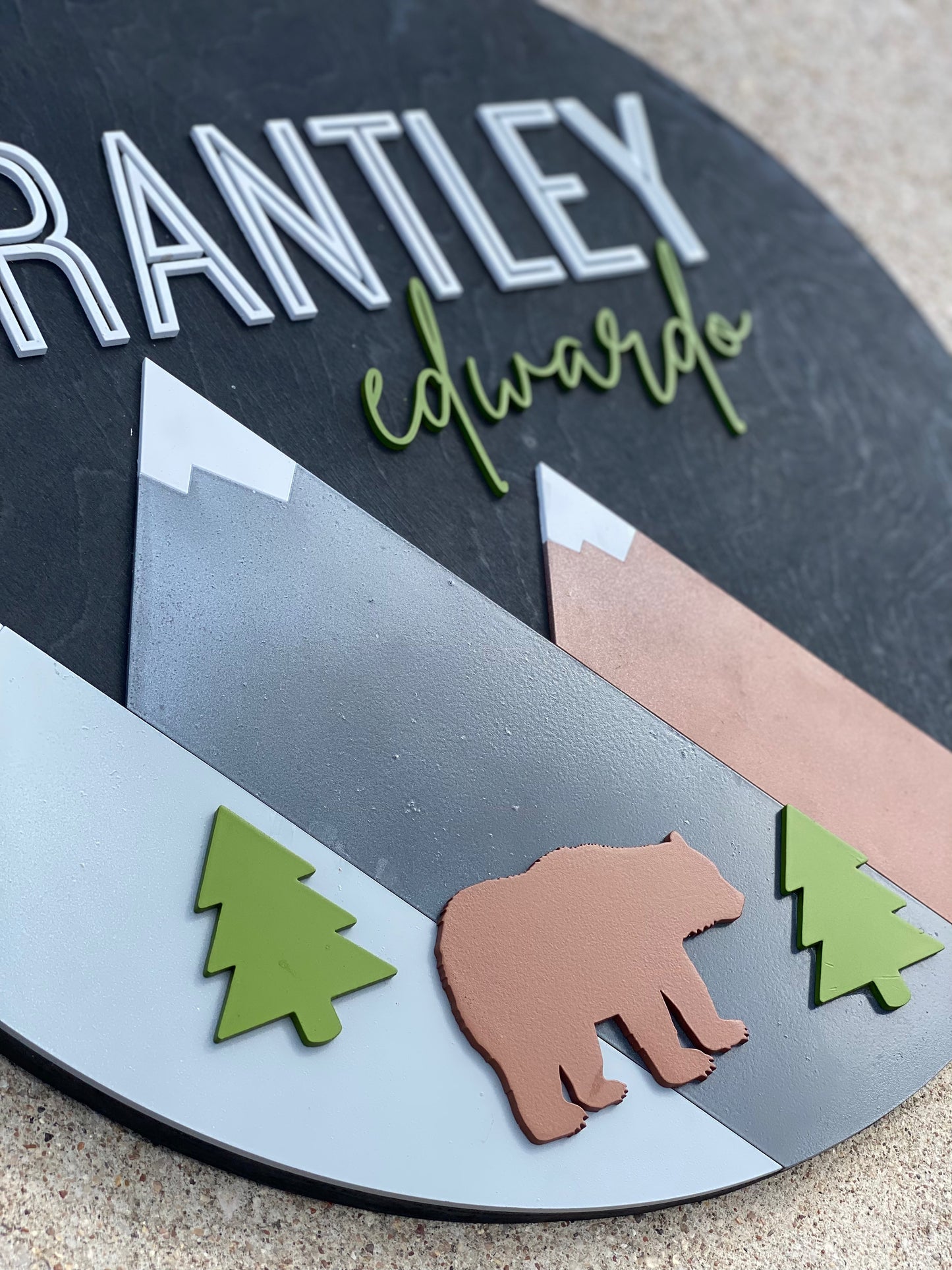 Brantley Mountain Name Sign - Wood Sign