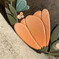 Boho Coral/Mint Ivy Floral Nursery Sign - Wood Sign