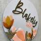 Boho Ivy Floral Nursery Sign - Wood Sign